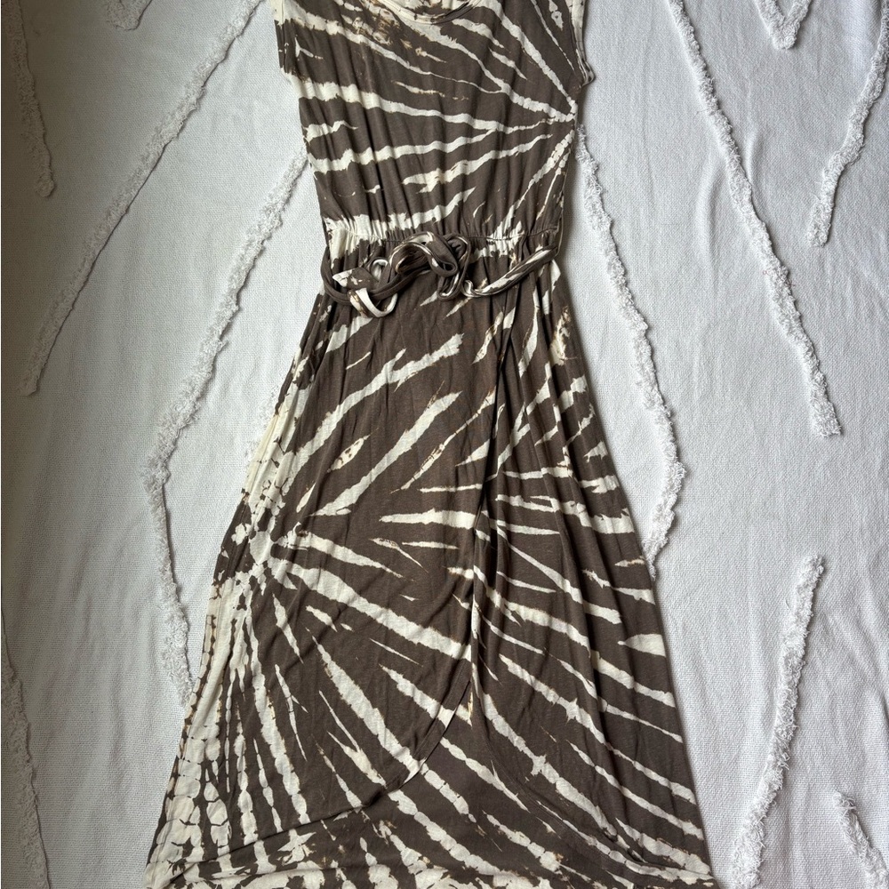 Young Fabulous & Broke Brown Tie Dye Maxi Dress Small
